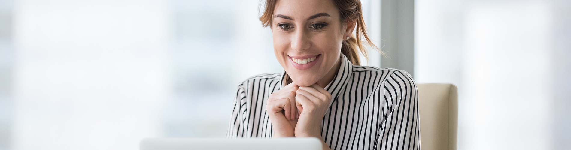 Woman and computer
